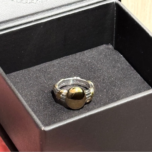 Amulet Oval Signet Ring in two tone sterling silver - Picture 5 of 7